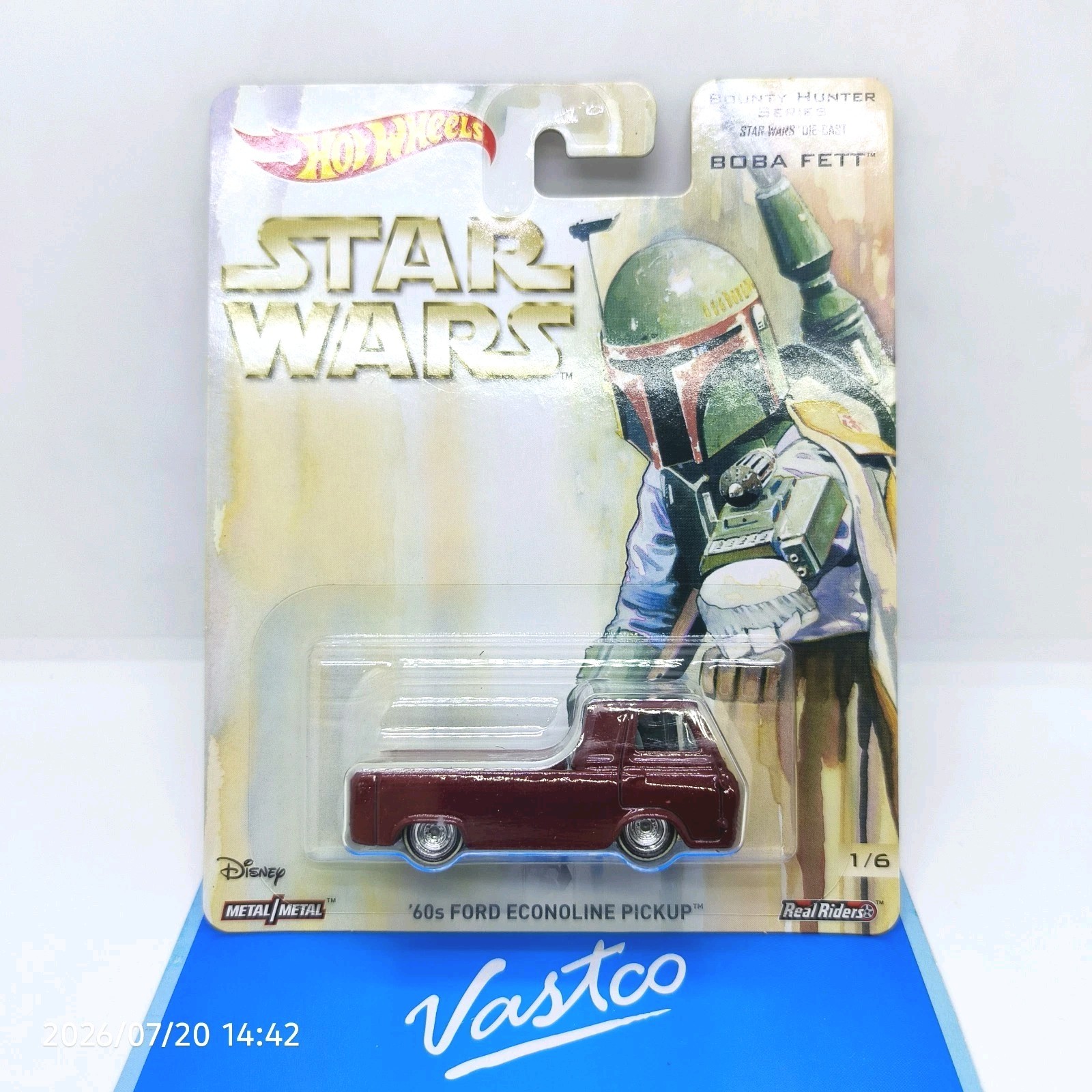 Hot Wheels ERROR NO TAMPO Star Wars 60s Ford Econoline Pickup ”Boba Fett” DWH21