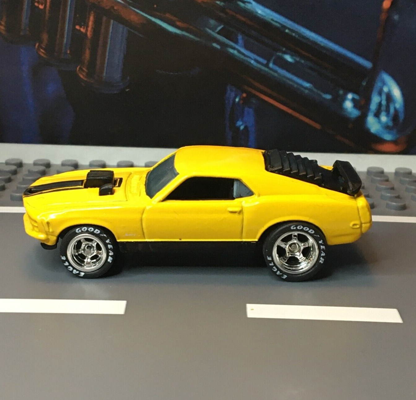 Hot Wheels 1998 FE ’70 Ford Mustang Mach 1 CUSTOM Super Real Riders Wheel Swap
