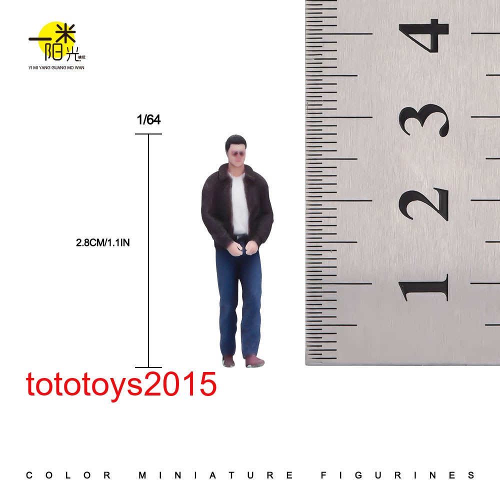 1/87 1/64 1/43 1/35 1/24 1/18 Motorcycle man Scene Minatures Figures Doll Toy