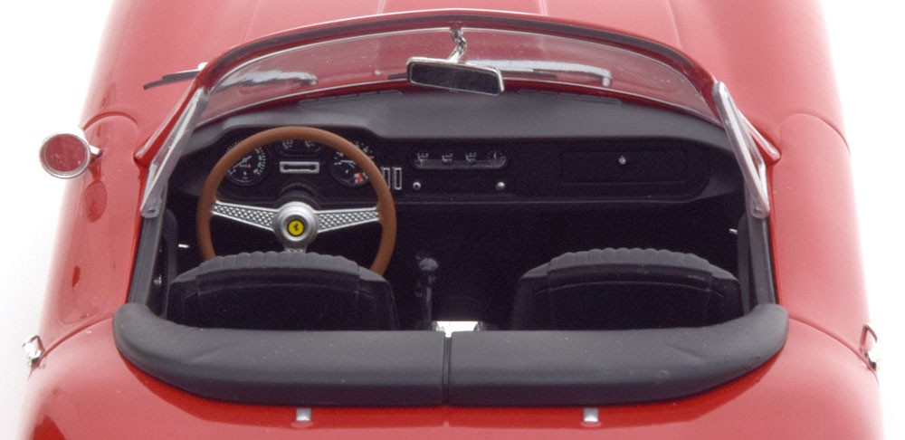 KK Scale 1:18 FERRARI 275 GTB4 NART SPYDER RED 1967 WITH REMOVABLE SOFT-TOP