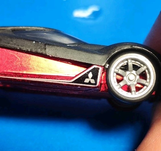 Hot wheels Mitsubishi Double Shotz Black And Red With Clear Glass Scale 1:64