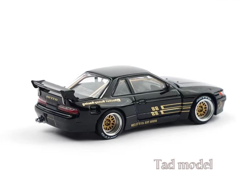 Poprace 1:64 JDM Black Silvia S13 Pandem Sports Model Diecast Display Car