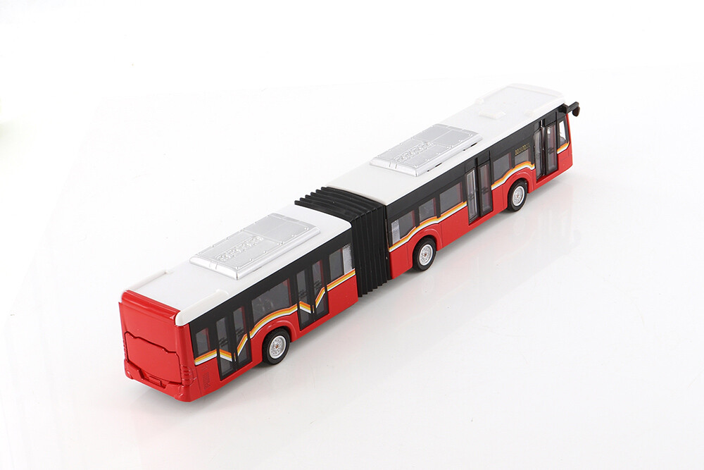 RED 11.5″ Diecast Articulated Bus with Lights and Sound (NO BOX)