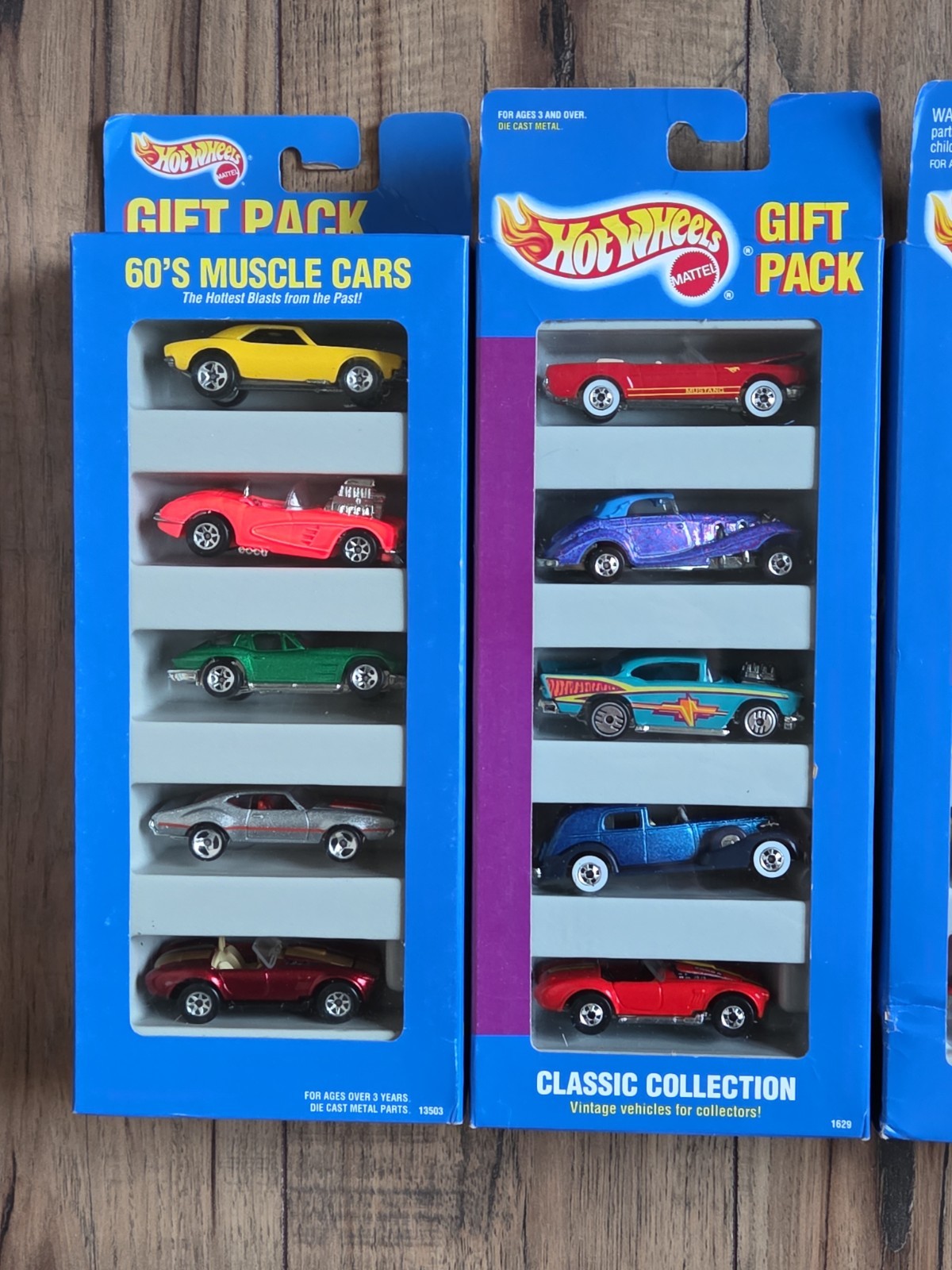 Hot Wheels 5 Gift Pack 60’s Muscle Cars, Classic Collection Corvette Lot Of 4