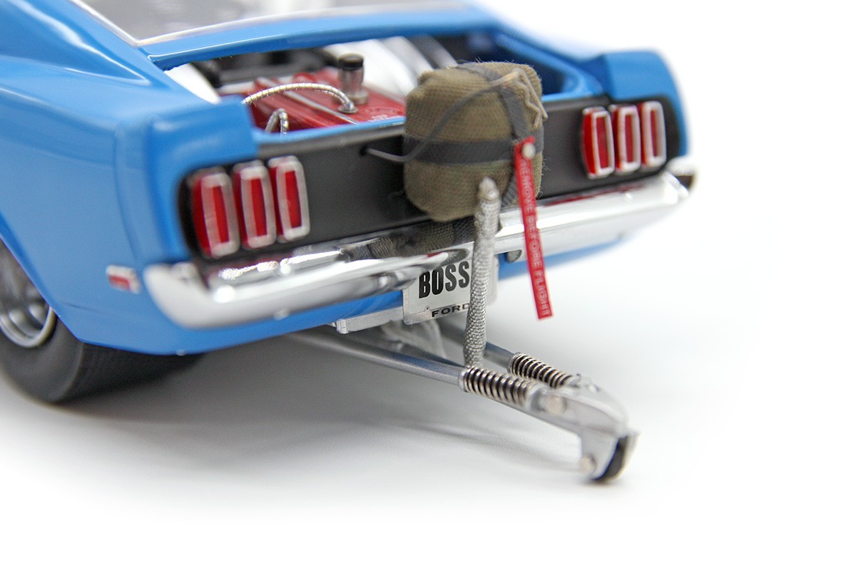 1969 Ford Mustang Boss Nine Pro Street (1:24) Blue/Black Diecast (LOOSE), by DM