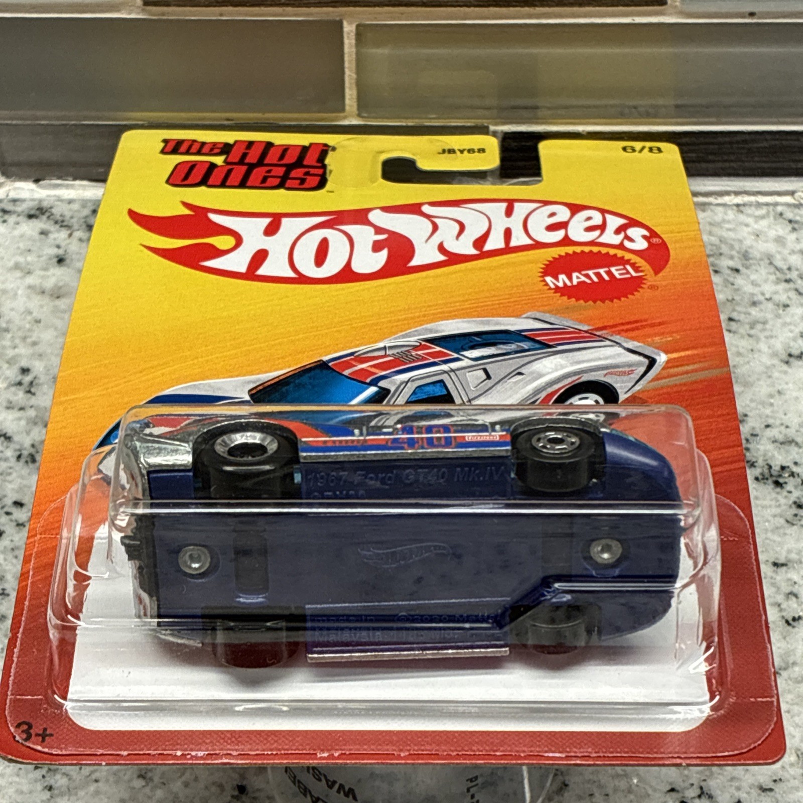 🔥🛞HOT WHEELS *WHEEL ERROR* The Hot Ones ’67 FORD GT40 Mk.IV Silver 6/8 Mk IV