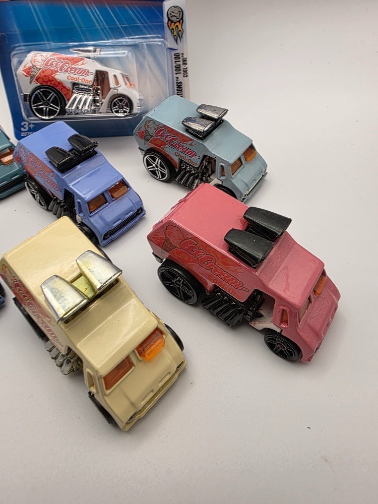 HOT WHEELS LOT OF 7 COOL ONES 2004 FIRST EDITIONS 6 IN CUSTOM COLORS #100/100
