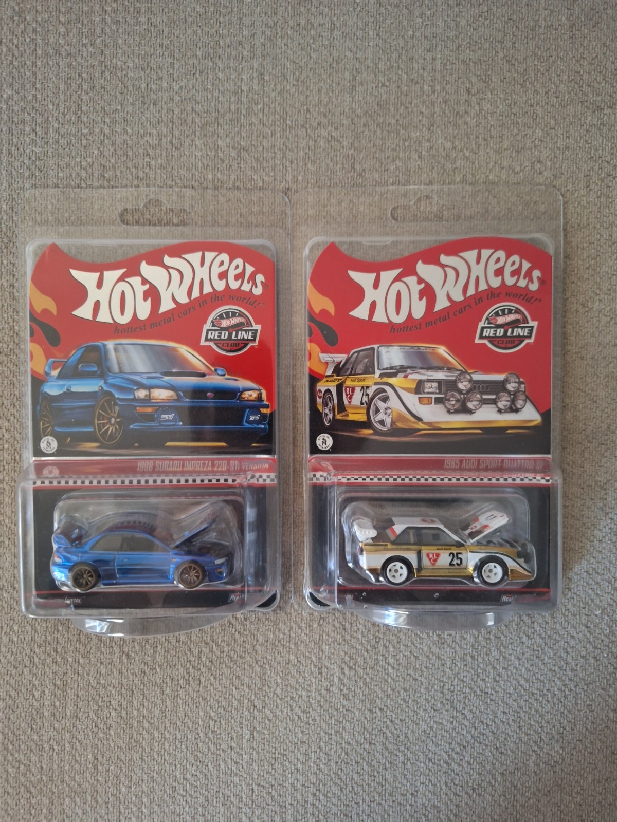 Hot Wheels RLC 1998 Subaru 22B-STI/AUDI Quattro S1 RLC Club Exclusive Sealed
