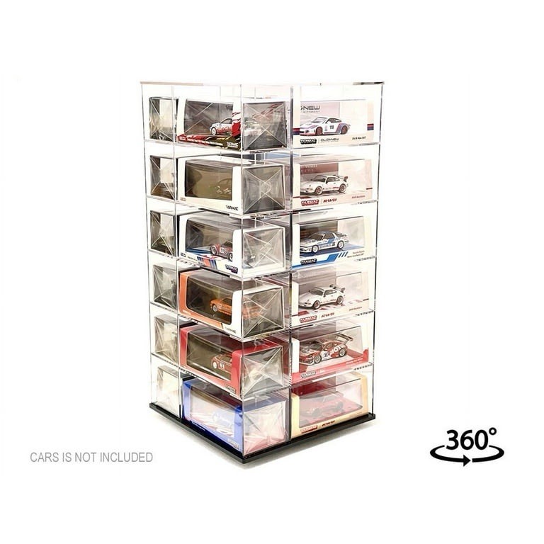 MiJo Exclusives Desk Top Spinner 24 Car Display Case-Open Box-CARS NOT INCLUDED!