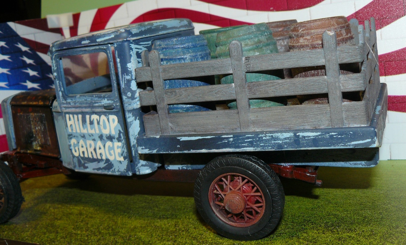 1/18 (IBWB) 1934 Ford stake bed , rusted barn find , rat rod