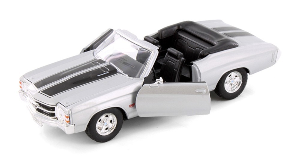 1971 Chevrolet Chevelle SS 454 1/24 Scale Diecast Model by Welly – SILVER