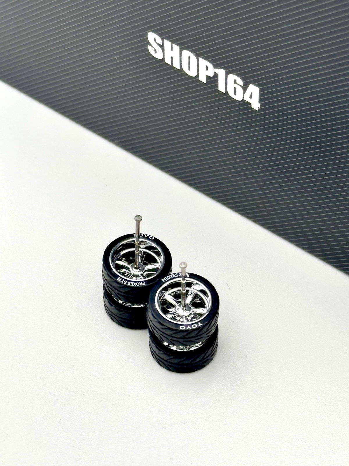 NEW 12.7mm 5x PACK For HW 83 Silverado Wheels Rubber Tires 1/64 Chrome Cragars!