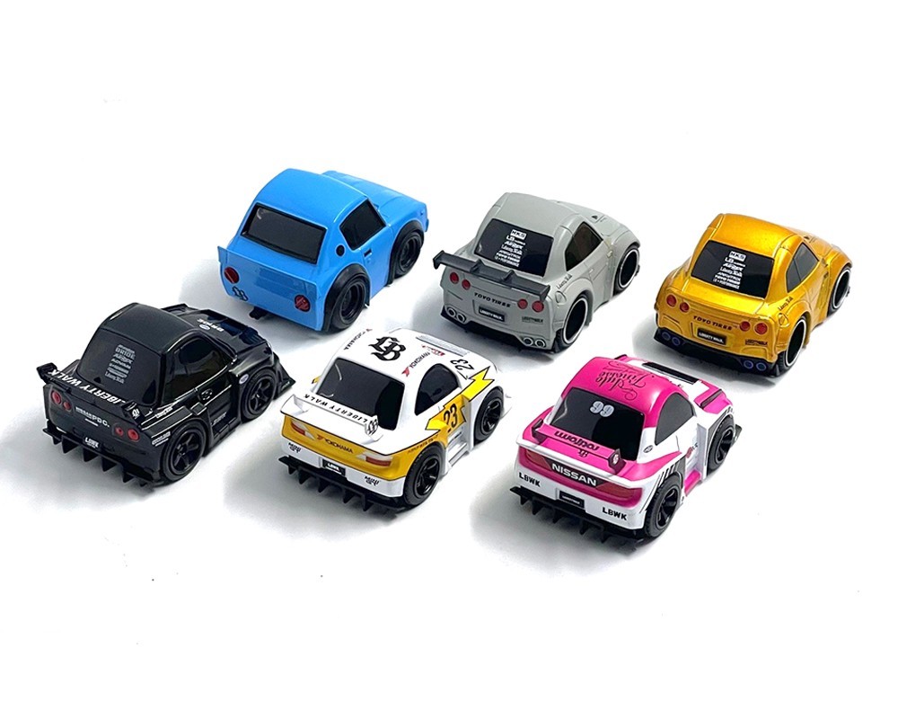 Mini GT 1:64 QubeCarz Series 1 Liberty Walk Assortment of 6 Cars Set, QZO0101