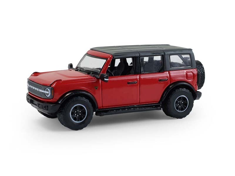 2024 Ford Bronco 4-Door Badlands – Red 1:64 Scale Model – Greenlight 68070C