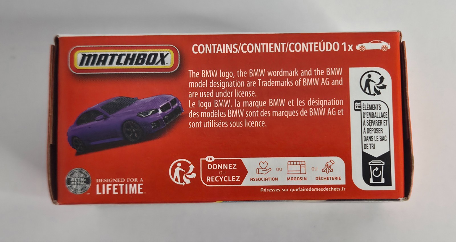 2023 BMW M2 70/125 Matchbox 2026 POWER GRABS JHR23 MBX Roadtrip purple