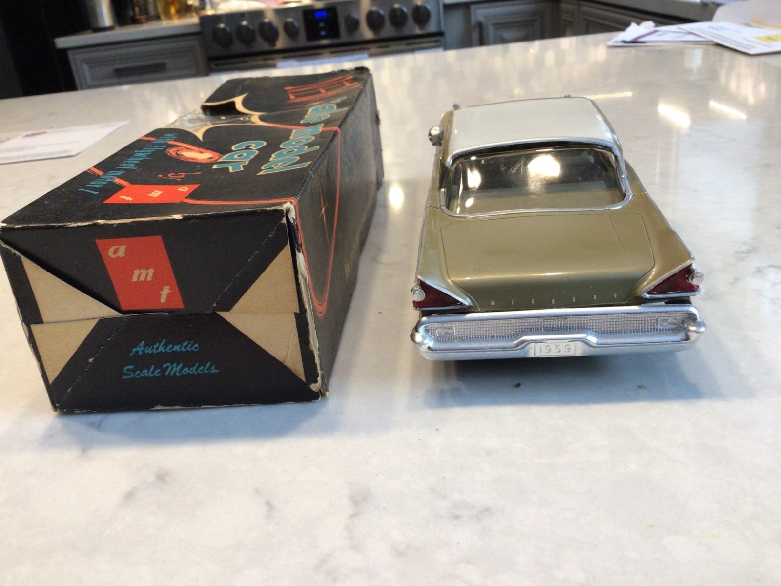 AMP 1959 MERCURY PARKLANE TWO TONE PROMO WITH FLY WHEEL IN ORIGINAL BOX