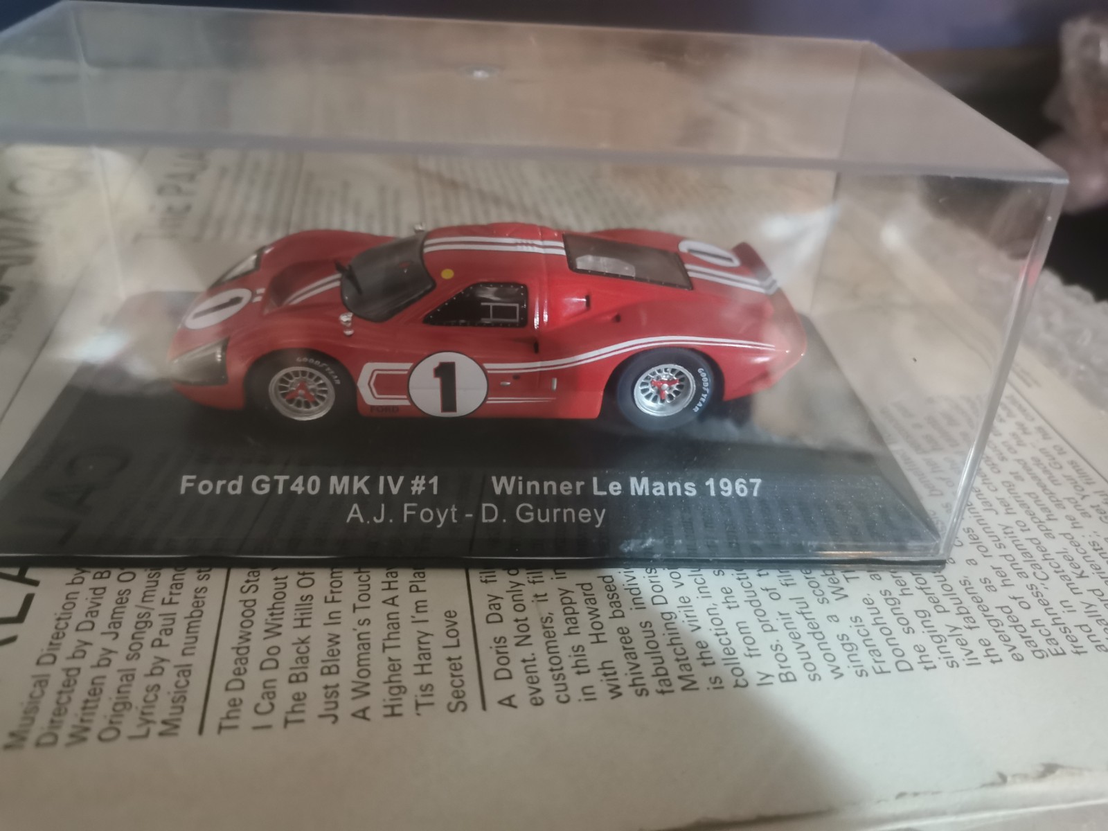 1/43 DEAGOSTINI FORD GT 40 MK 1V #1 LE MANS WINNER 1967