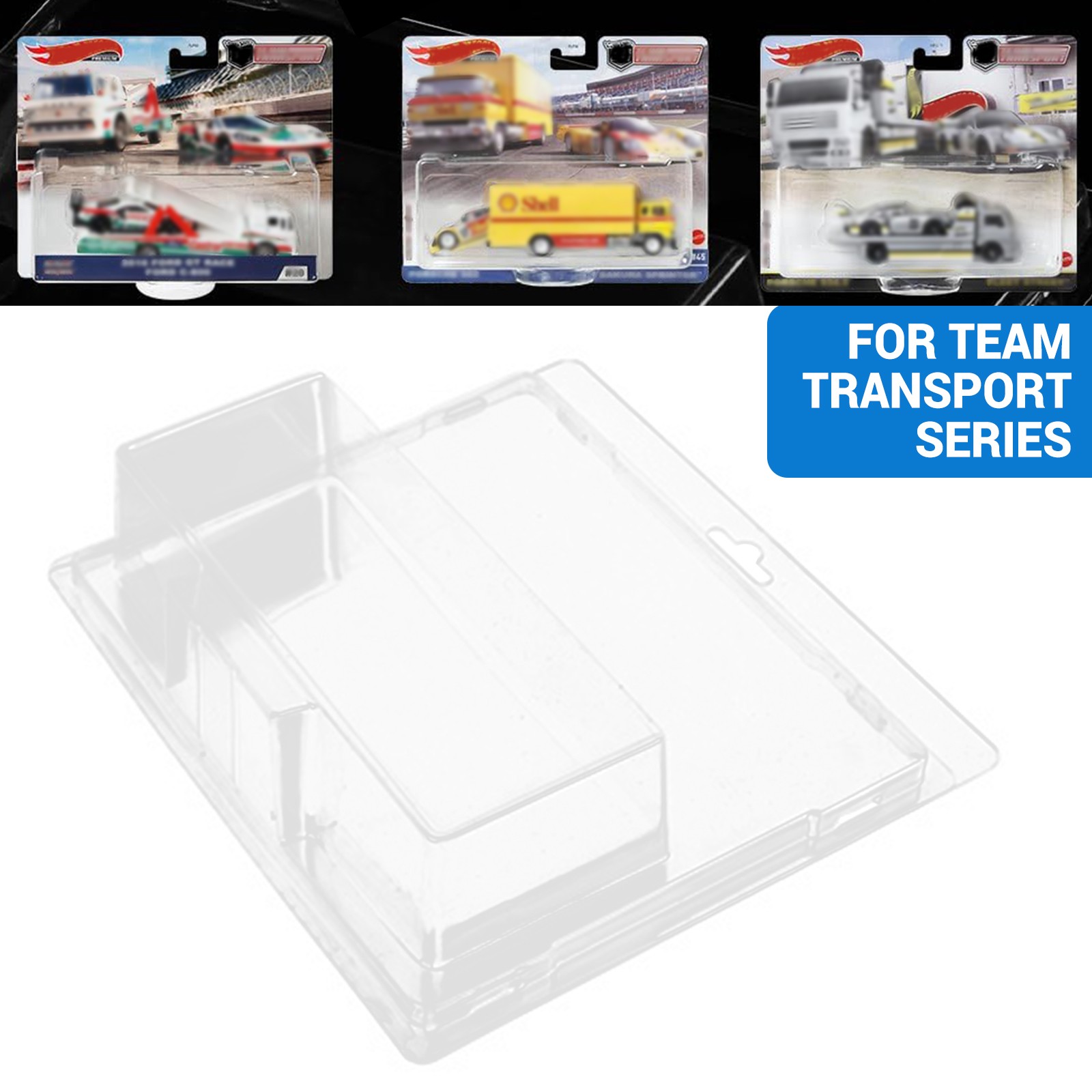 2-100x Protector Case for Hot Wheels Team Transport Clamshell Blister Display