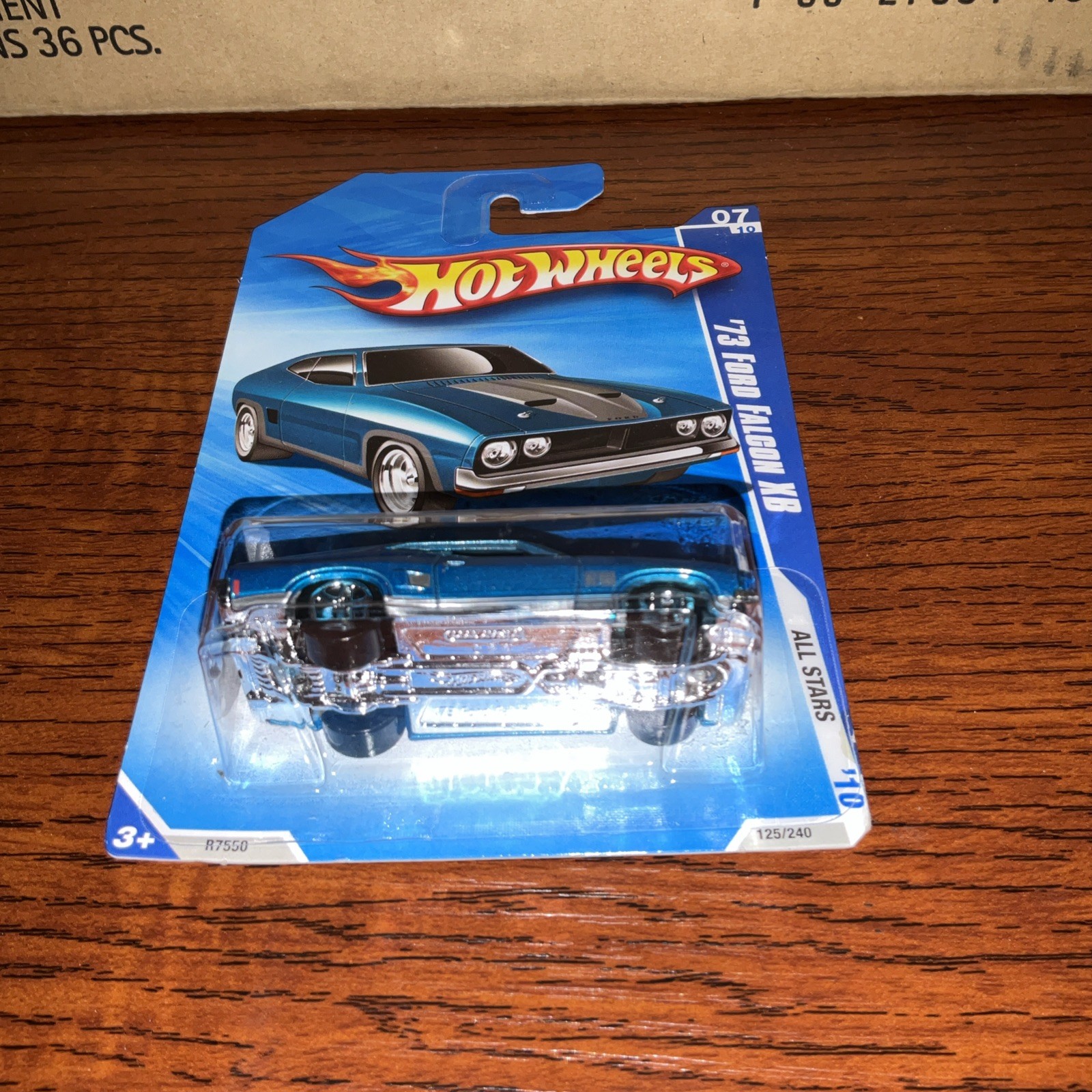 2010 Hot Wheels All Stars 1973 ’73 Ford Falcon XB Blue 125 Die Cast 1:64