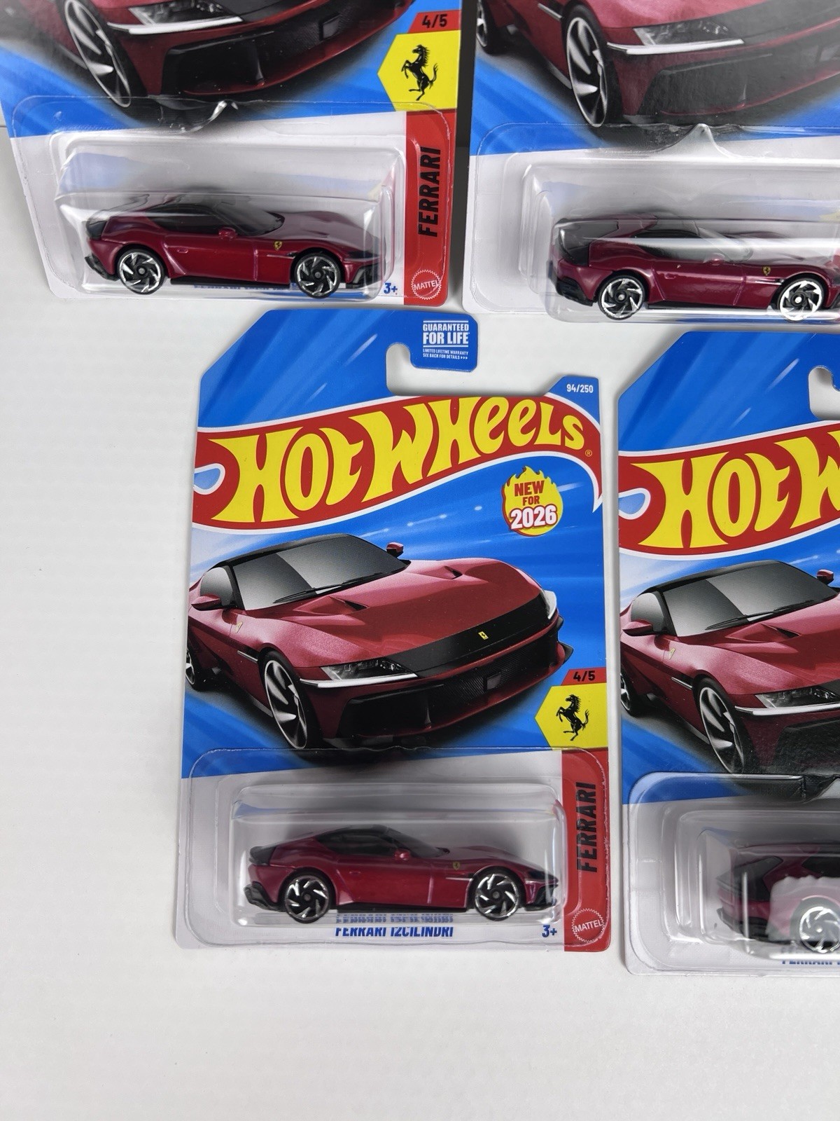 Lot Of 5! 2026 Hot Wheels Ferrari 12Cilindri D Case!New!