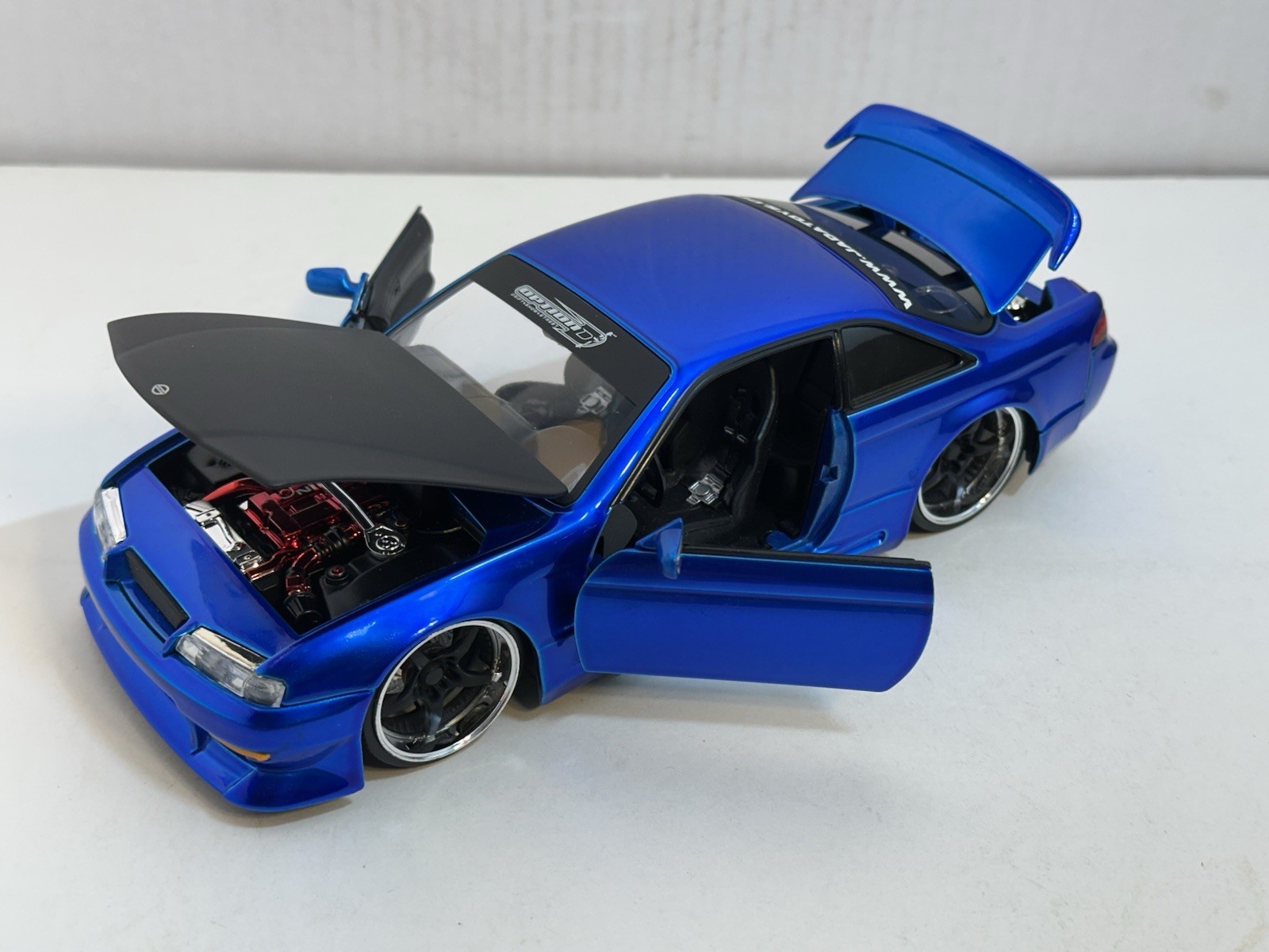 JADA OPTION D 1998 NISSAN 240SX (S-14) BLUE 1:24 DIECAST MODEL CAR NEW NO BOX