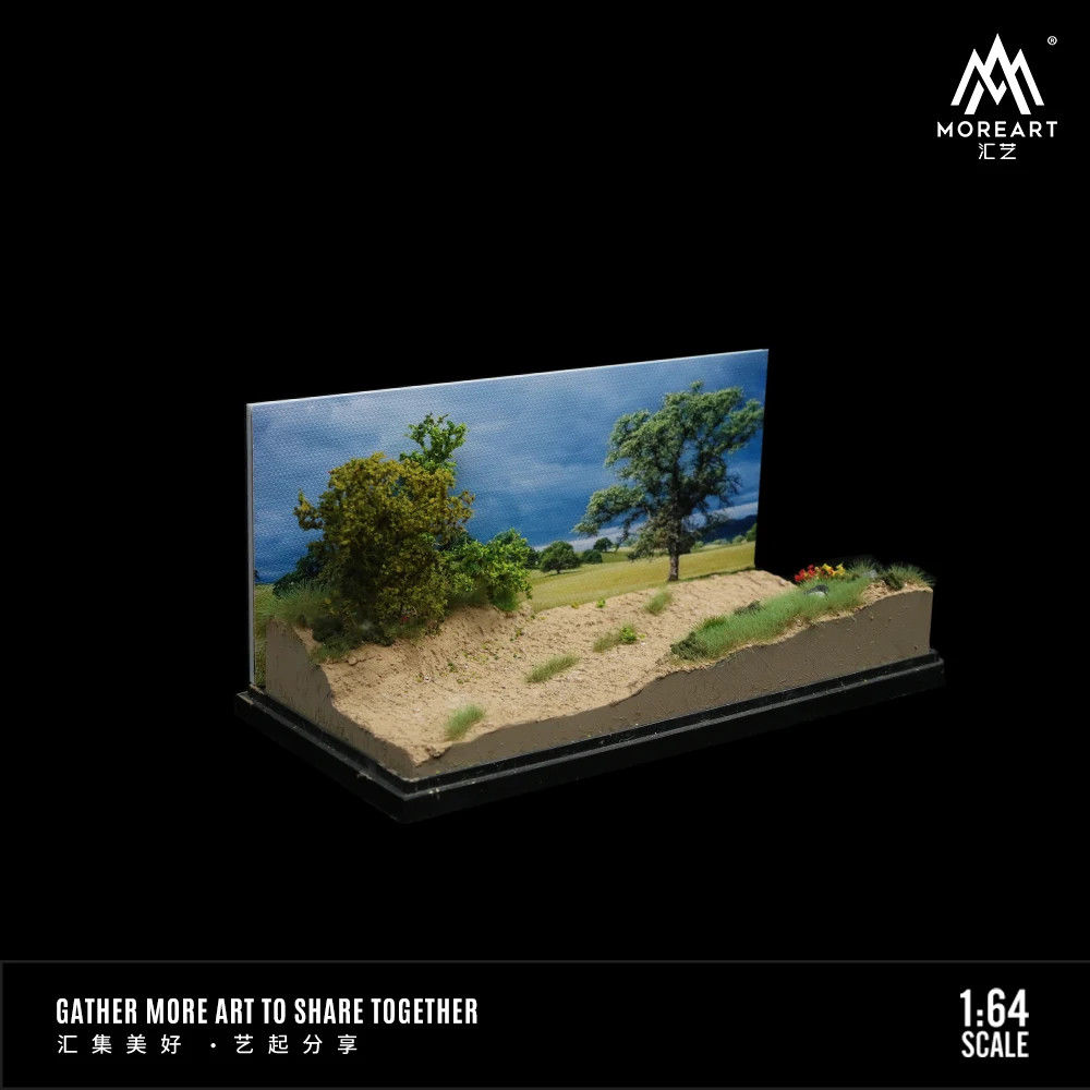 More Art 1:64 Parking Lot, Prairie Cross-Country Diorama,Scene Model for Display