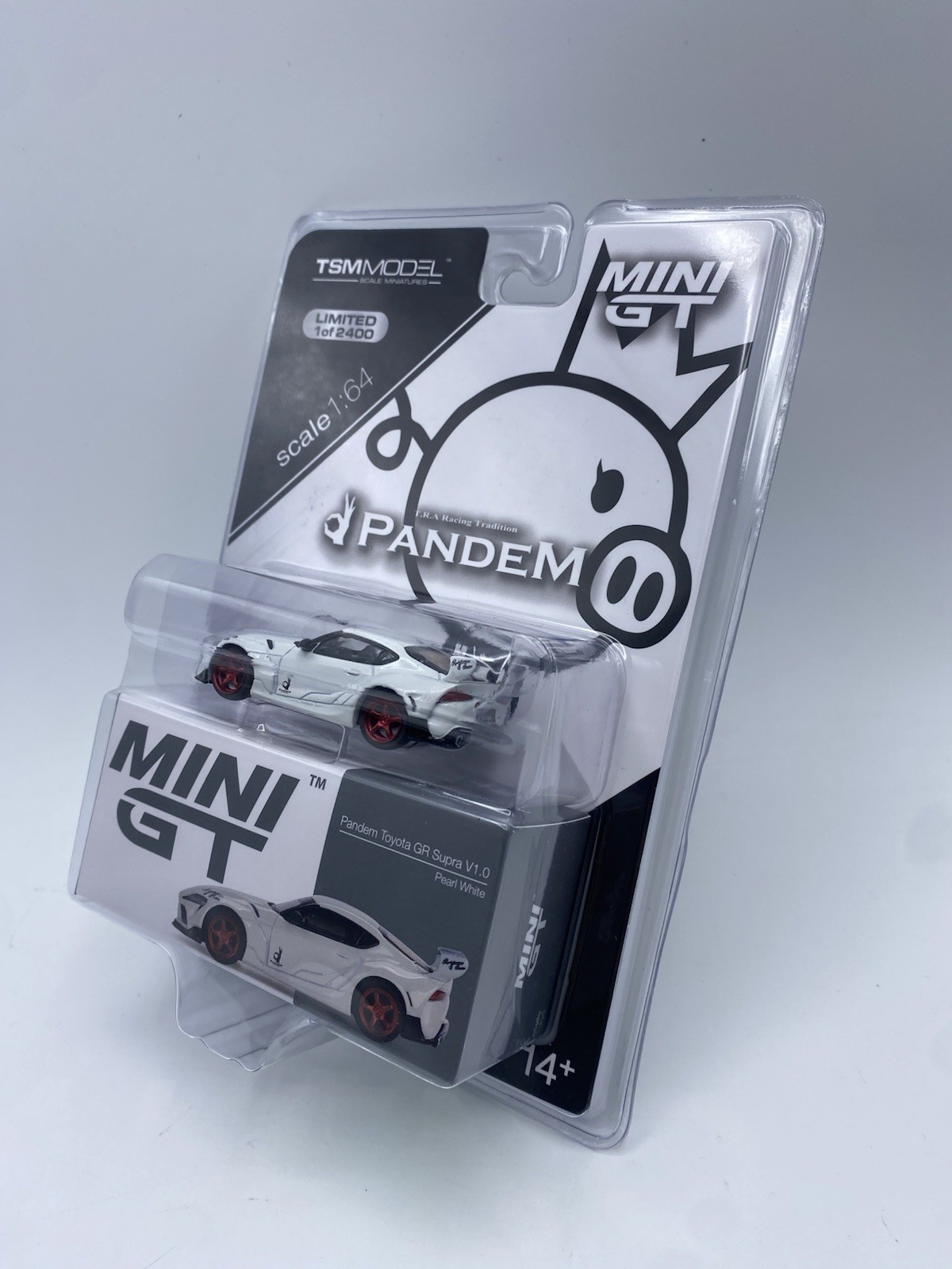 Mini GT Pandem Toyota GR Supra V1.0 Pearl White 1:64 Scale Diecast Car MGT00424