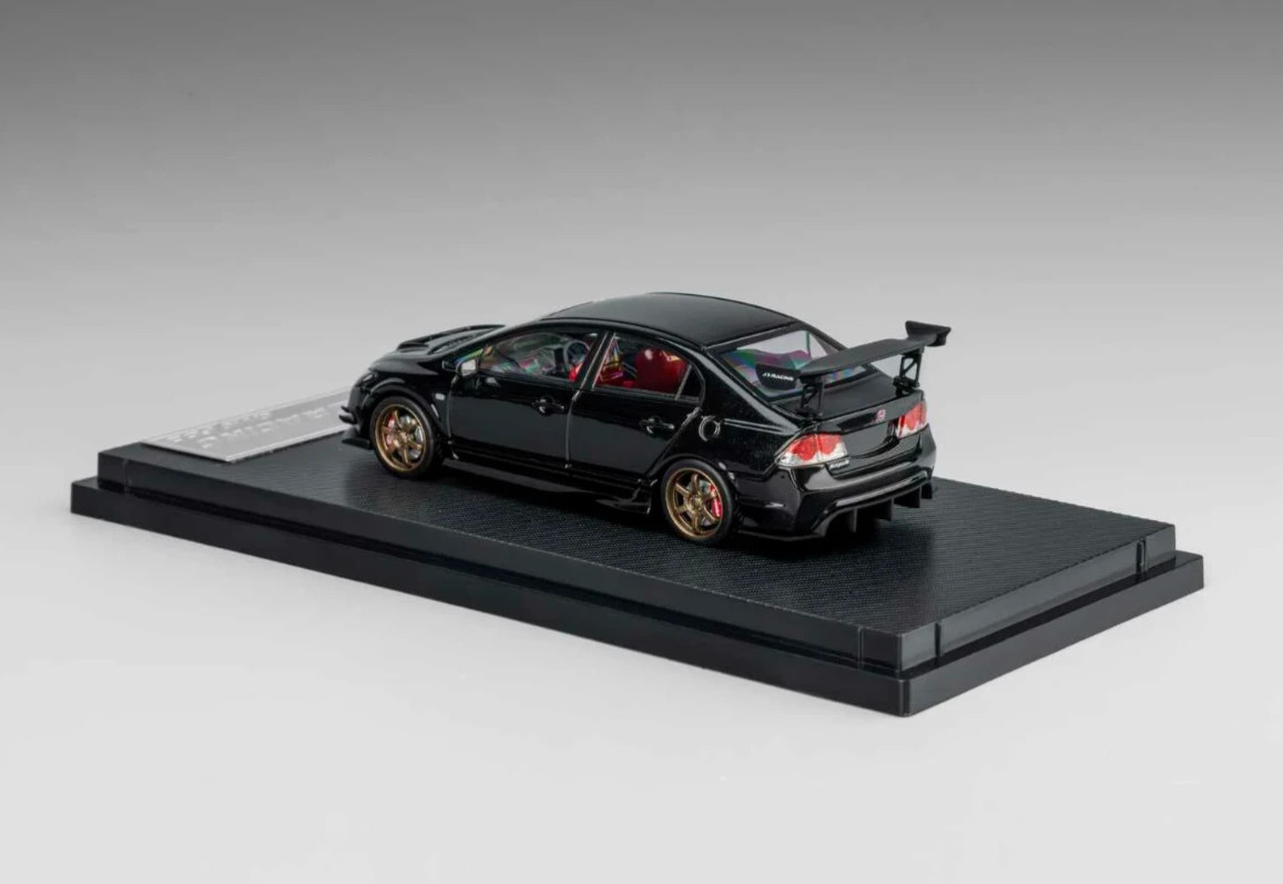 1/64 HONDA CIVIC FD2 J’s Racing W/Interior/Engine Model Car -BLACK-