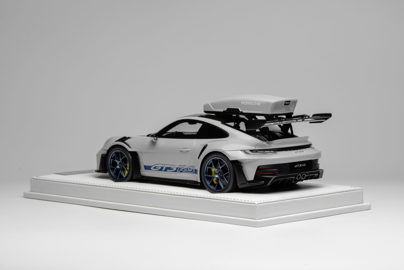 1/18 Ivy Porsche 911 GT3 RS with Luggage Rack Gray ,Blue Wheels AB633 LAST ONE