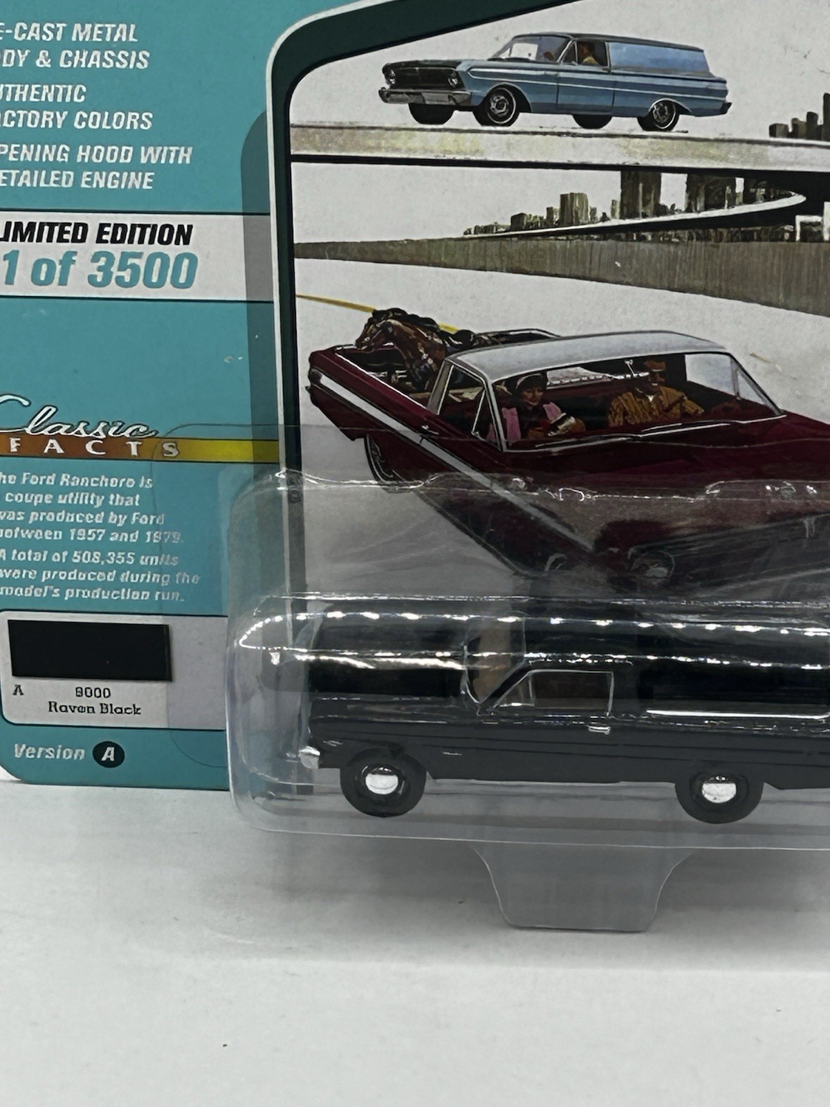 JOHNNY LIGHTNING 50 YEARS 1965 Ford Ranchero Release 1 Black New Y14