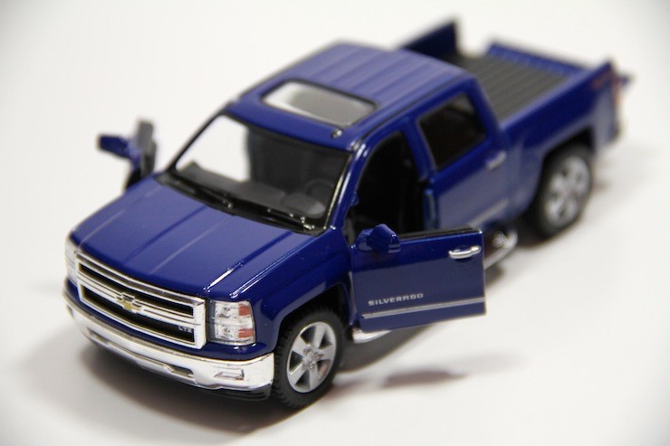 5″ Kinsmart 2014 Chevrolet Silverado Truck Diecast Model Toy 1:46 Chevy – BLUE