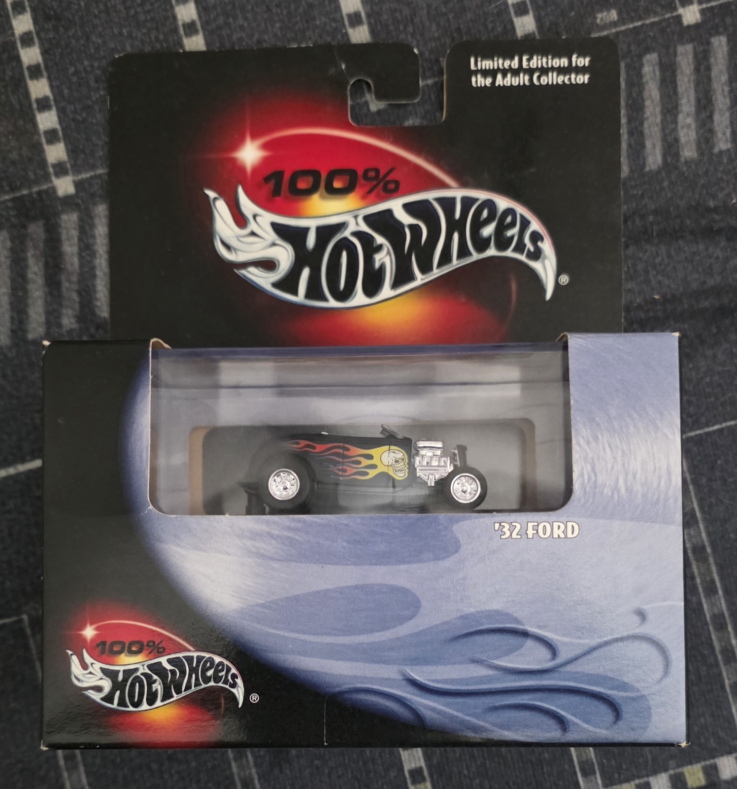 100% Hot Wheels Black Box ’32 Ford 1/64 Limited Edition Black with Flames