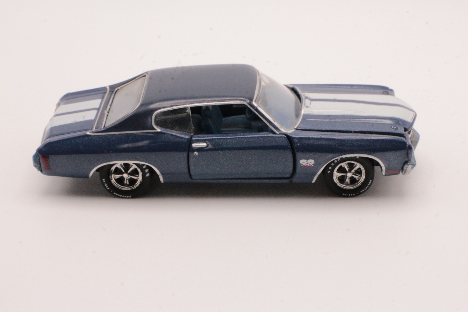 M2 Machines Detroit Muscle 1970 Chevrolet Chevelle SS 454 Blue White 1:64 Loose