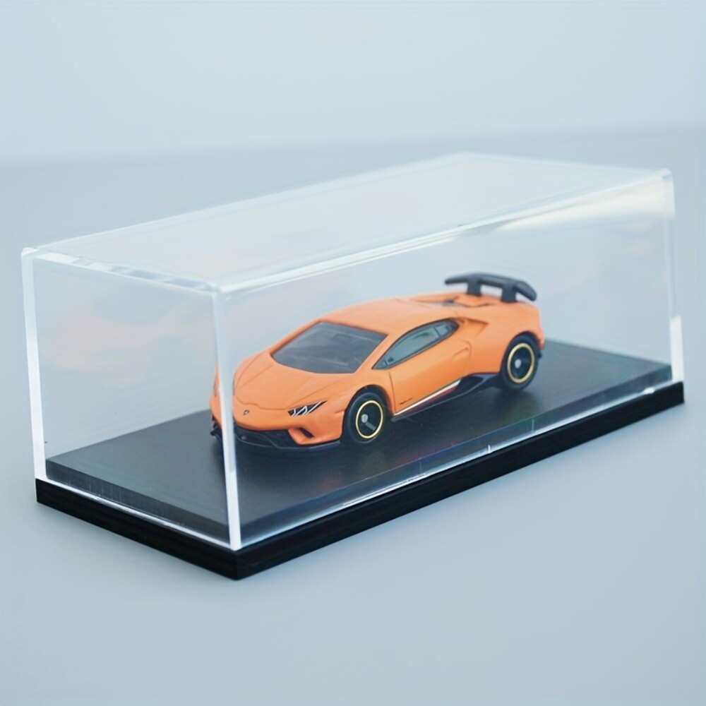 1x 1:64 Acrylic Case Display Box Transparent Dust Proof W/ Base for Model Car US