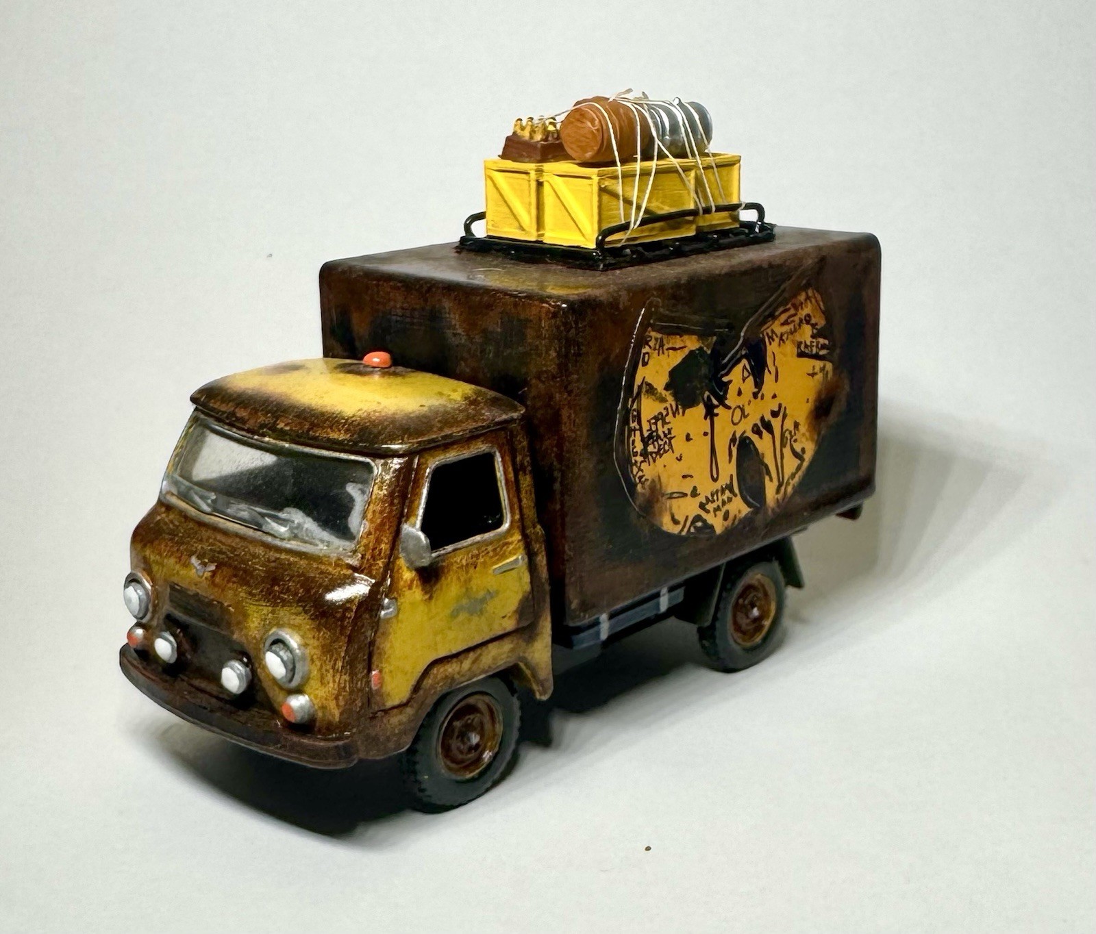 Custom 6” Diecast 1/25 Wu Tang Killa Bee Truck Hot Wheels Hand Painted Rat Rod