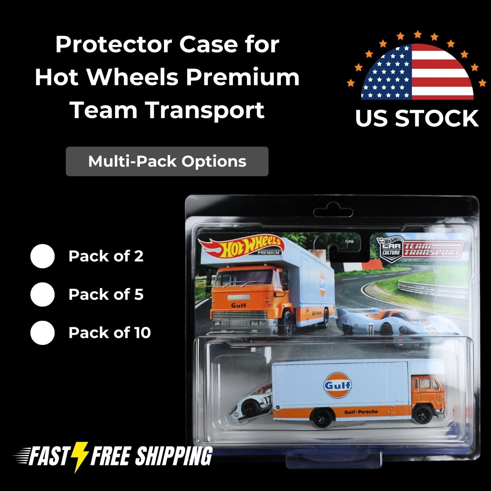 Protector Case for Hot Wheels Matchbox Mainline Premium Team Transport 2 Car