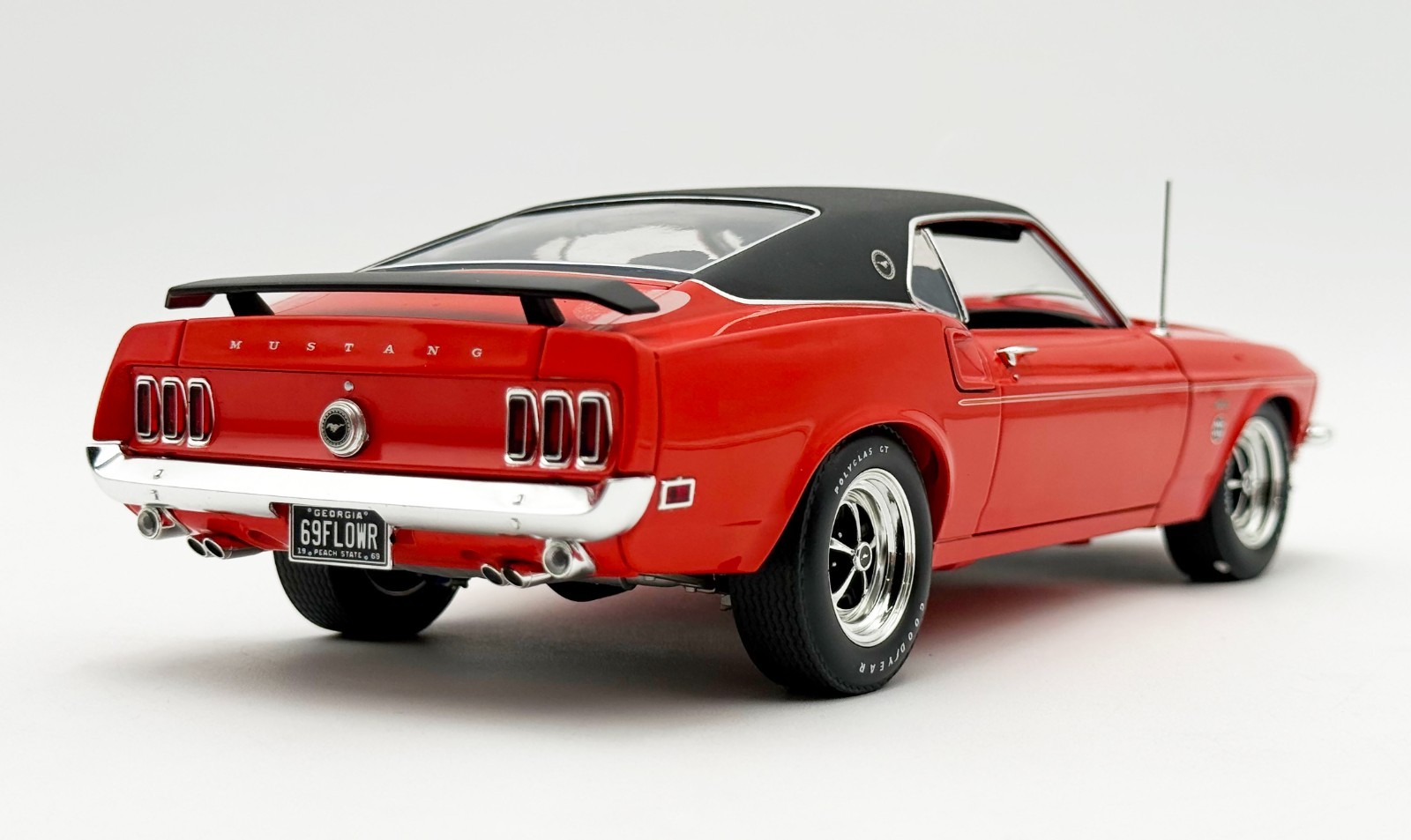 ACME SPECIAL ONLY 69 MADE – 1:18 1969 Ford Mustang 600 FLWR PWR RED – A1801890VT