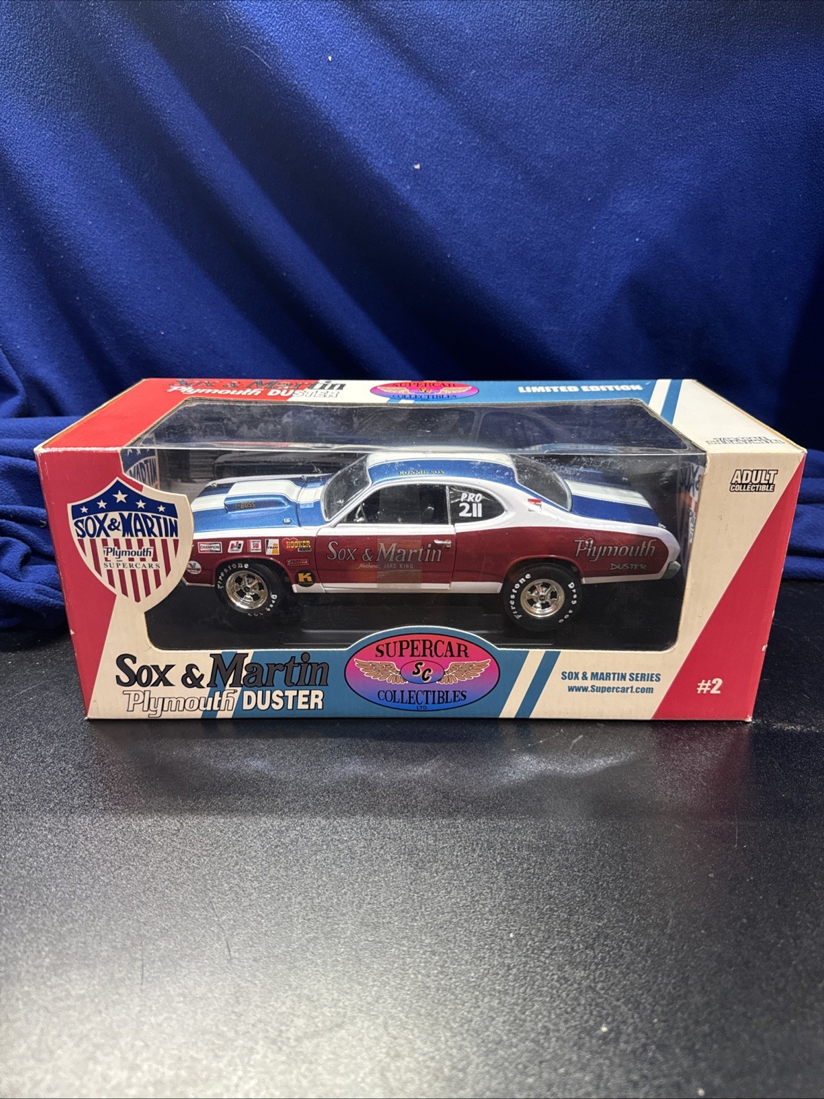 RARE 1/18 Ertl 1970 Plymouth Duster Sox and Martin by Supercar Collectibles