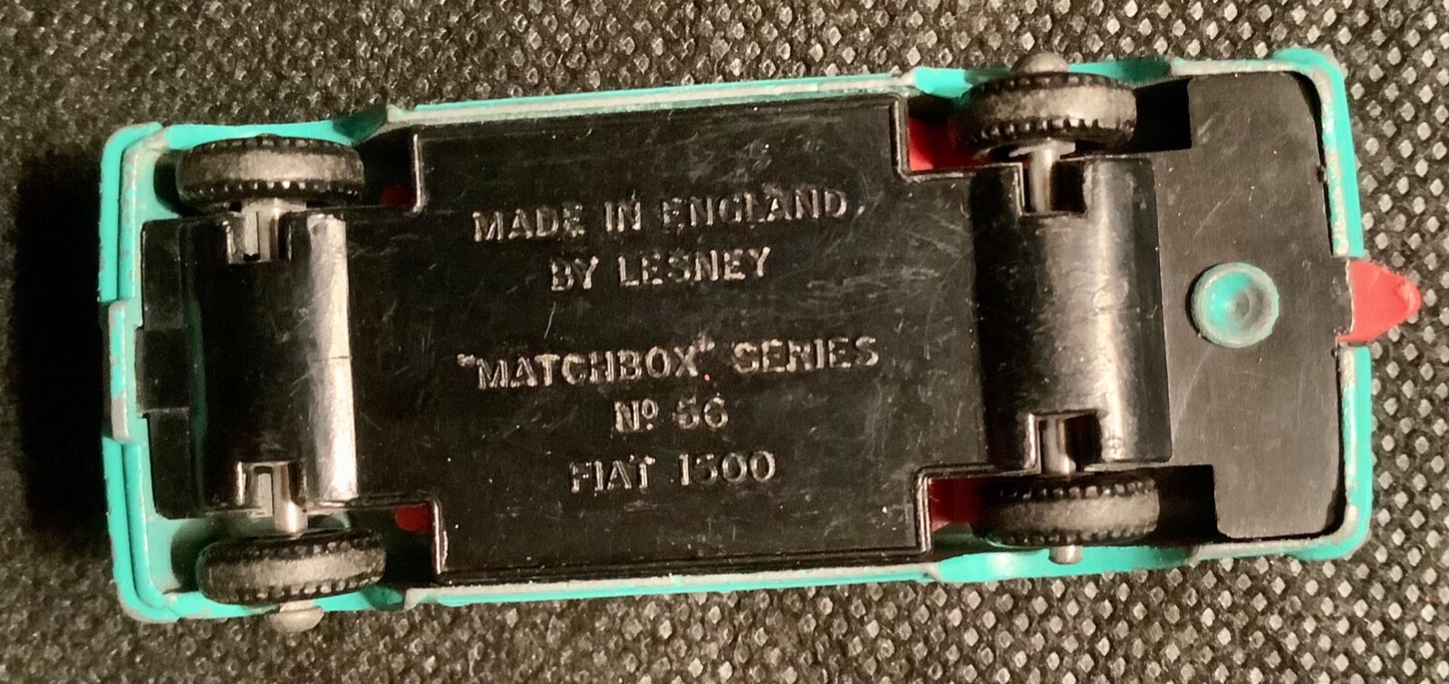 Lesney Matchbox No. 56 Fiat 1500 Car Teal Made in United Kingdom