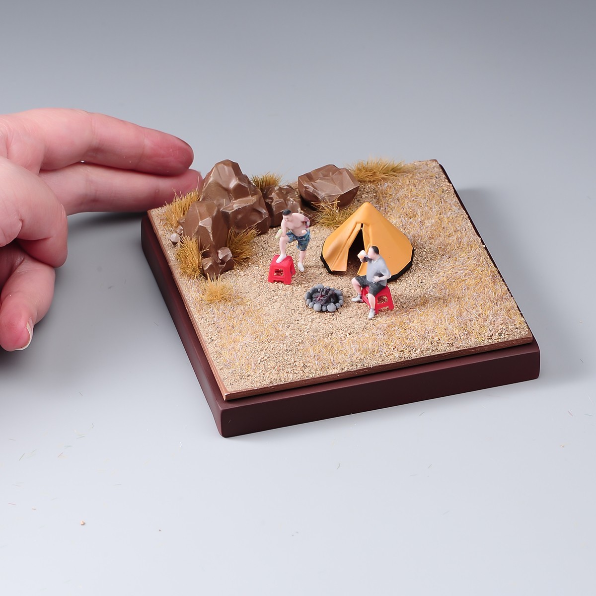 1/64 Resin Desert Diorama Display Base Square Scenery Platform for Car Figures