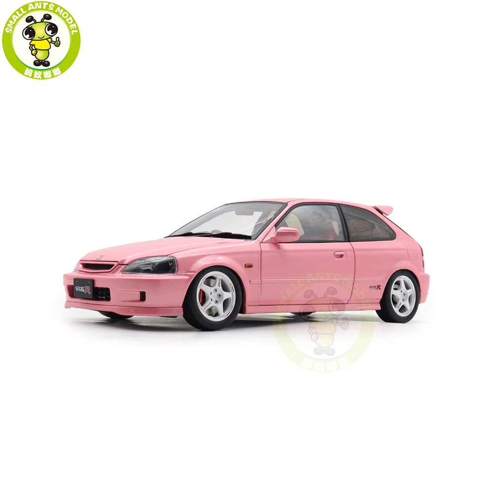 1/18 MOTORHELIX Honda CIVIC Type R EK9-120 Pink EVO Wheels Diecast Model Car