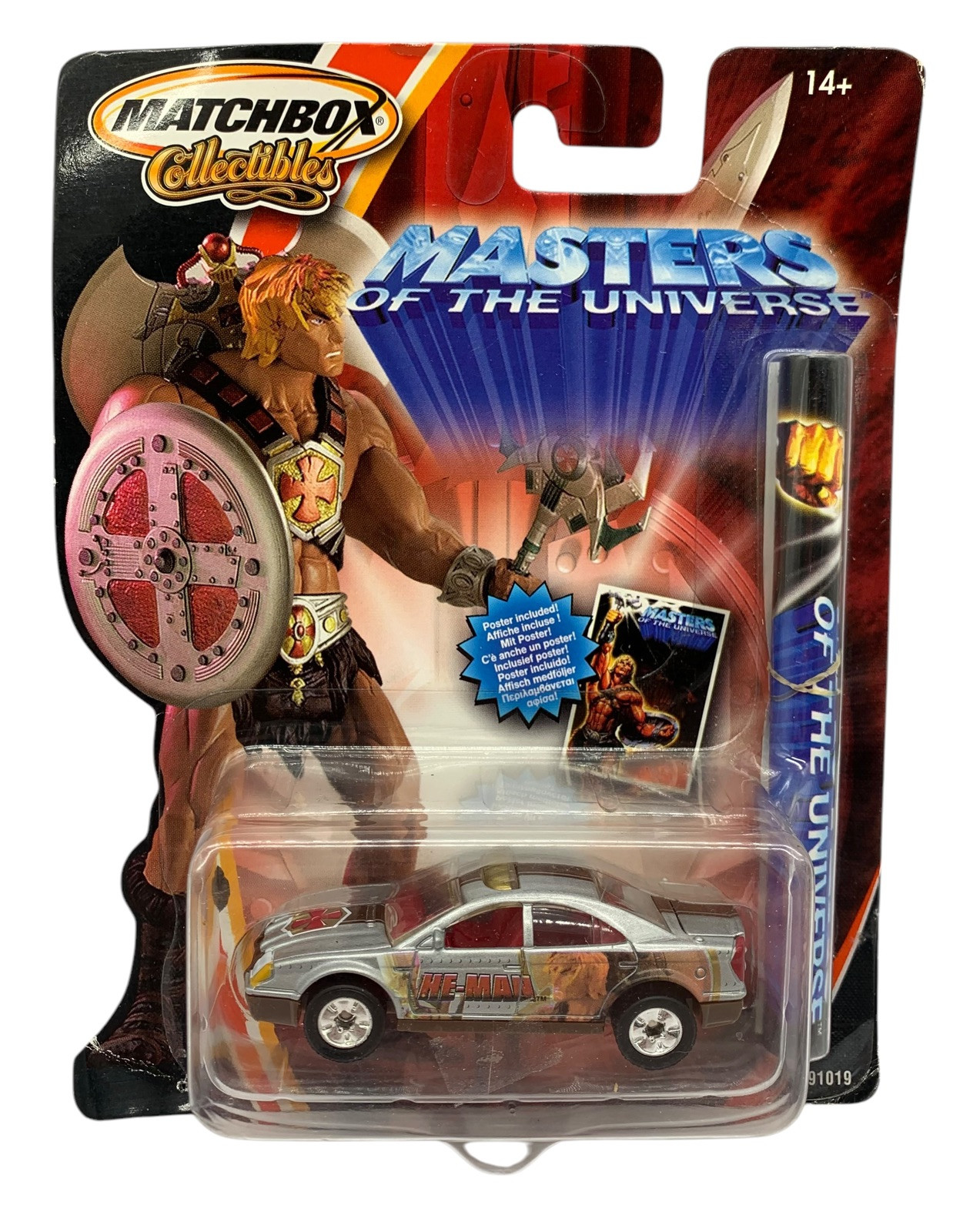 Vtg Matchbox Collectibles Masters Of The Universe He-Man Die Cast Silver Car ‘02