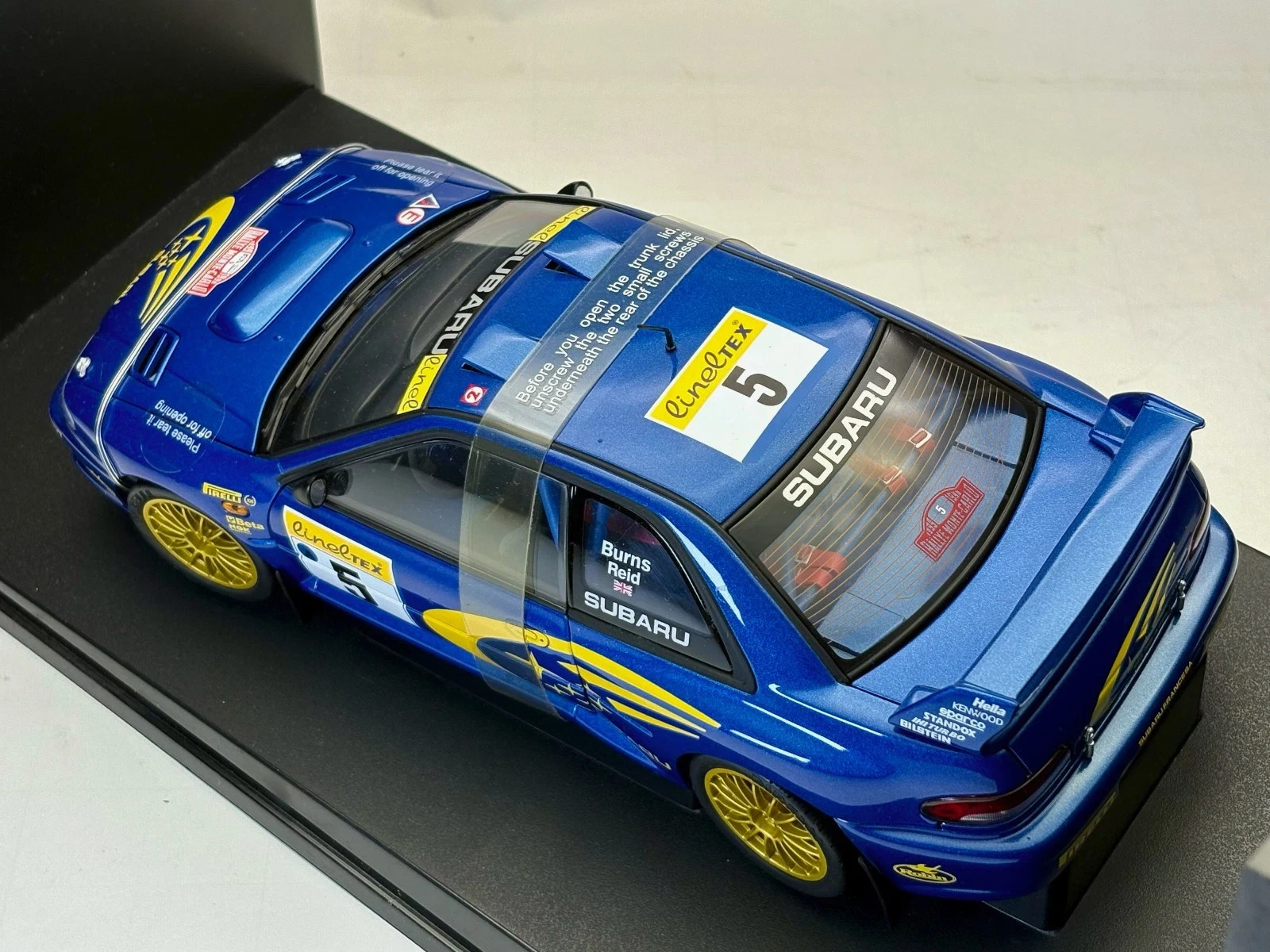AUTOart 1:18 Subaru Impreza WRC #5 Burns, 1999 Rallye Monte Carlo, #89992, NEW