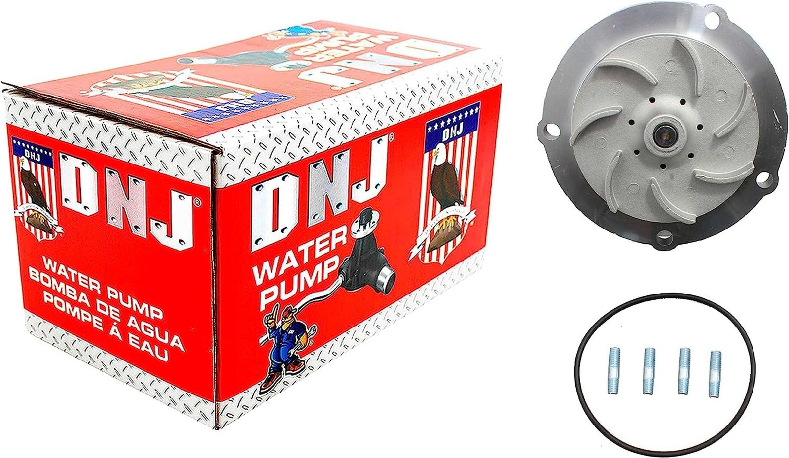 DNJ WP4215 Water Pump for 2003-2010 Ford E-350 Club Wagon, E-350 Super Duty, …