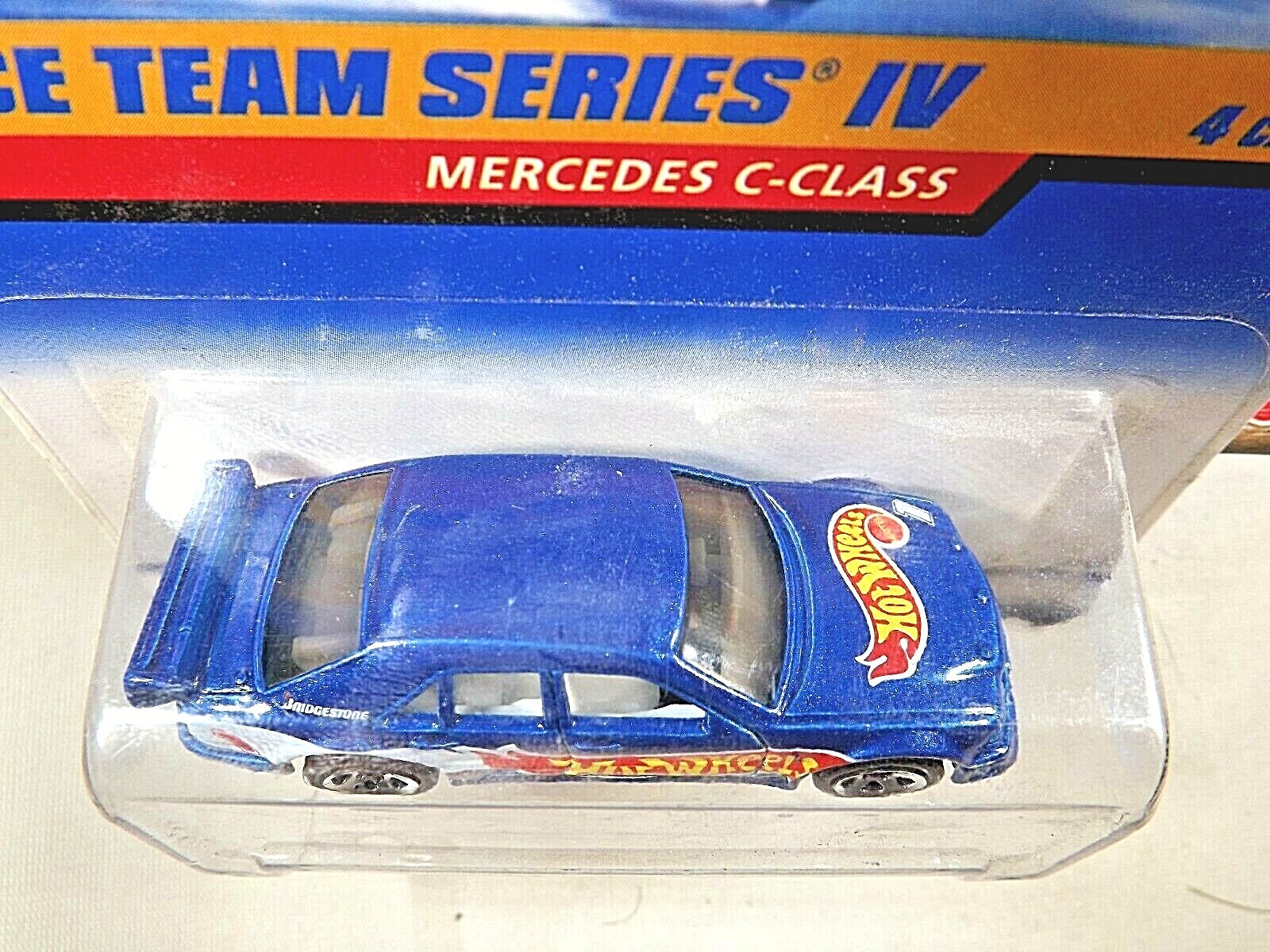 1998 Hot Wheels #726 Race Team Series IV 2/4 Mercedes C-Class Blue w/Chrome 5 Sp