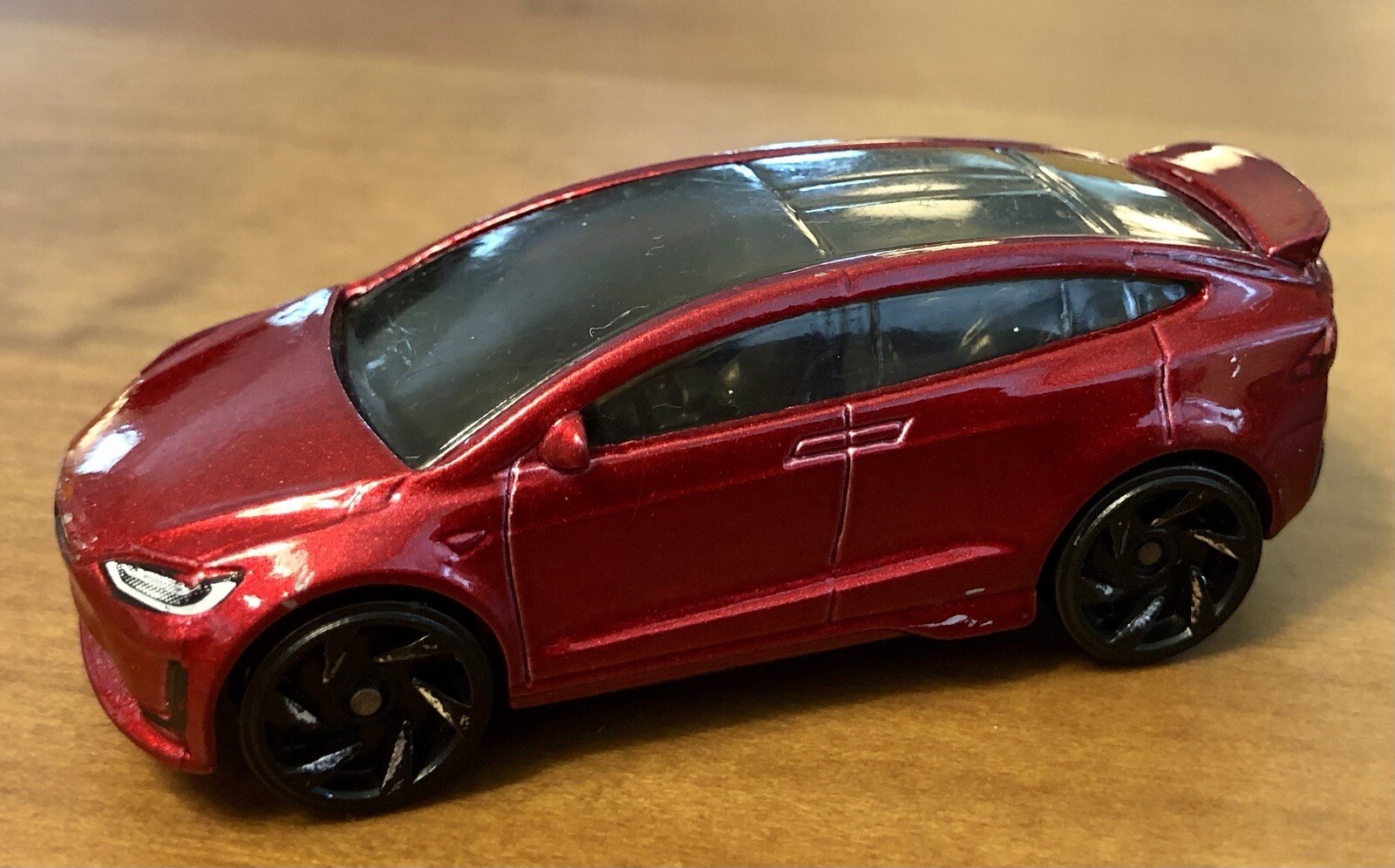 2016 Hot Wheels Tesla Model X Red DTX01 Diecast Toy Car 1:64 Mattel Elon Musk