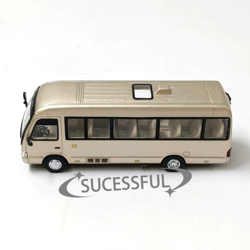 1:64 2013 Toyota Coaster Diecast Alloy Official Minibus Replica Model