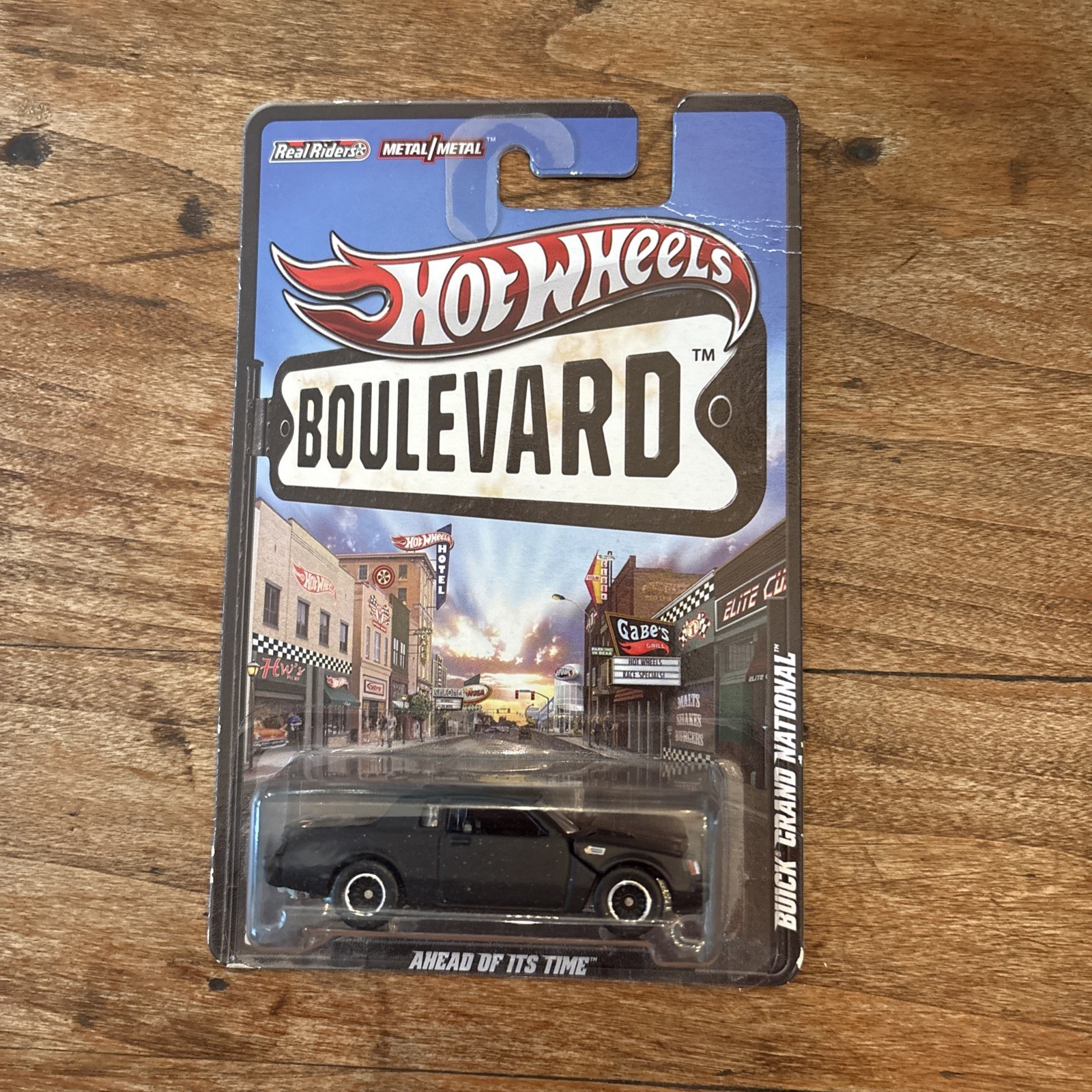 Hot Wheels Boulevard Ahead of Its Time Real Riders Buick Grand National Black