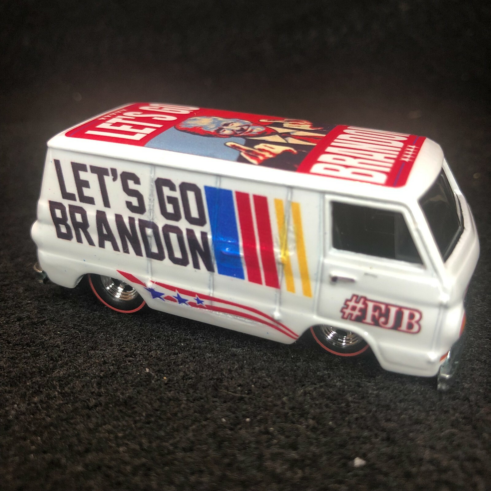 Clear 1:64 Waterslide Decal for 66 Dodge A100 Van Let’s Go Brandon #FJB