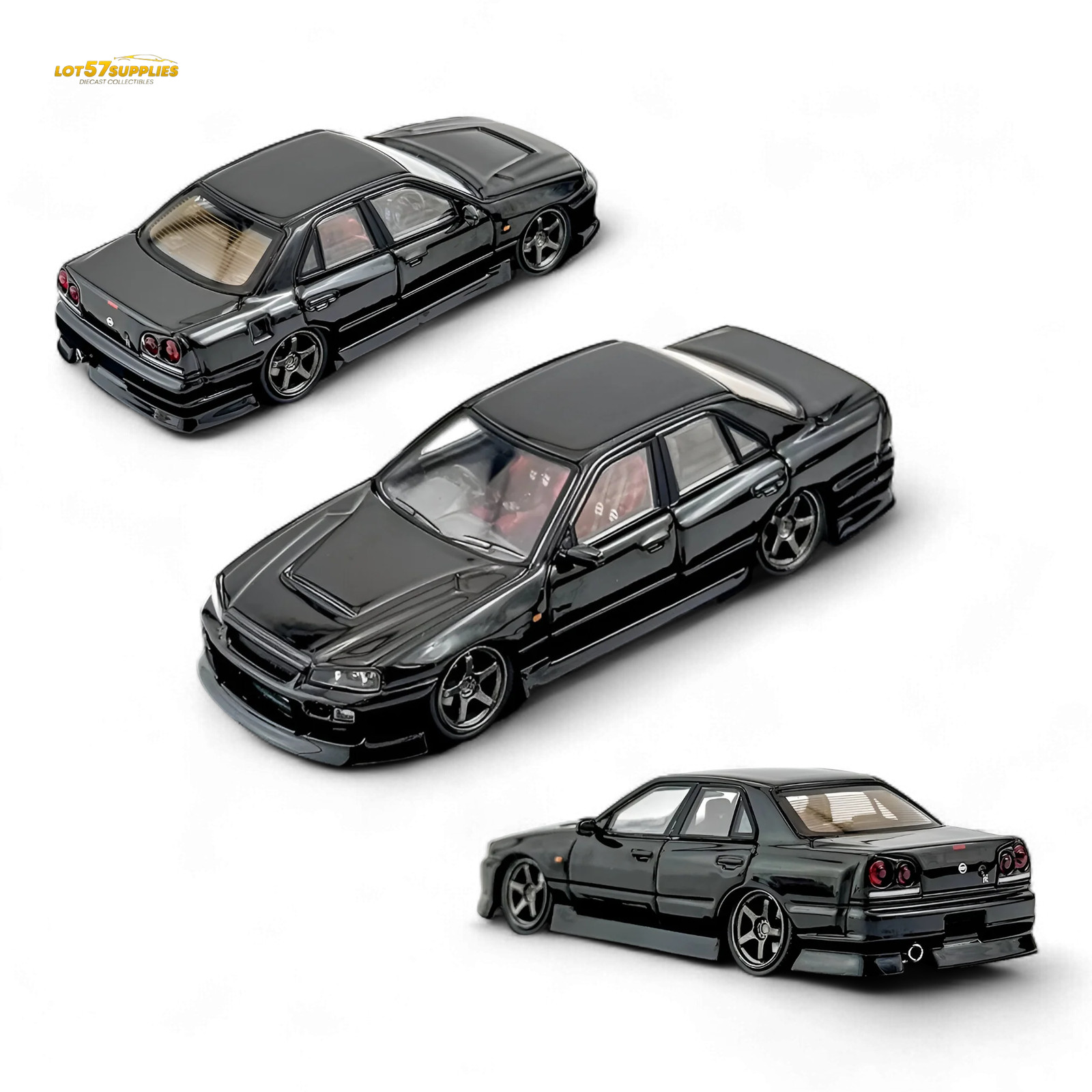Mortal ER34 SKYLINE URAS Metallic Black 1:64